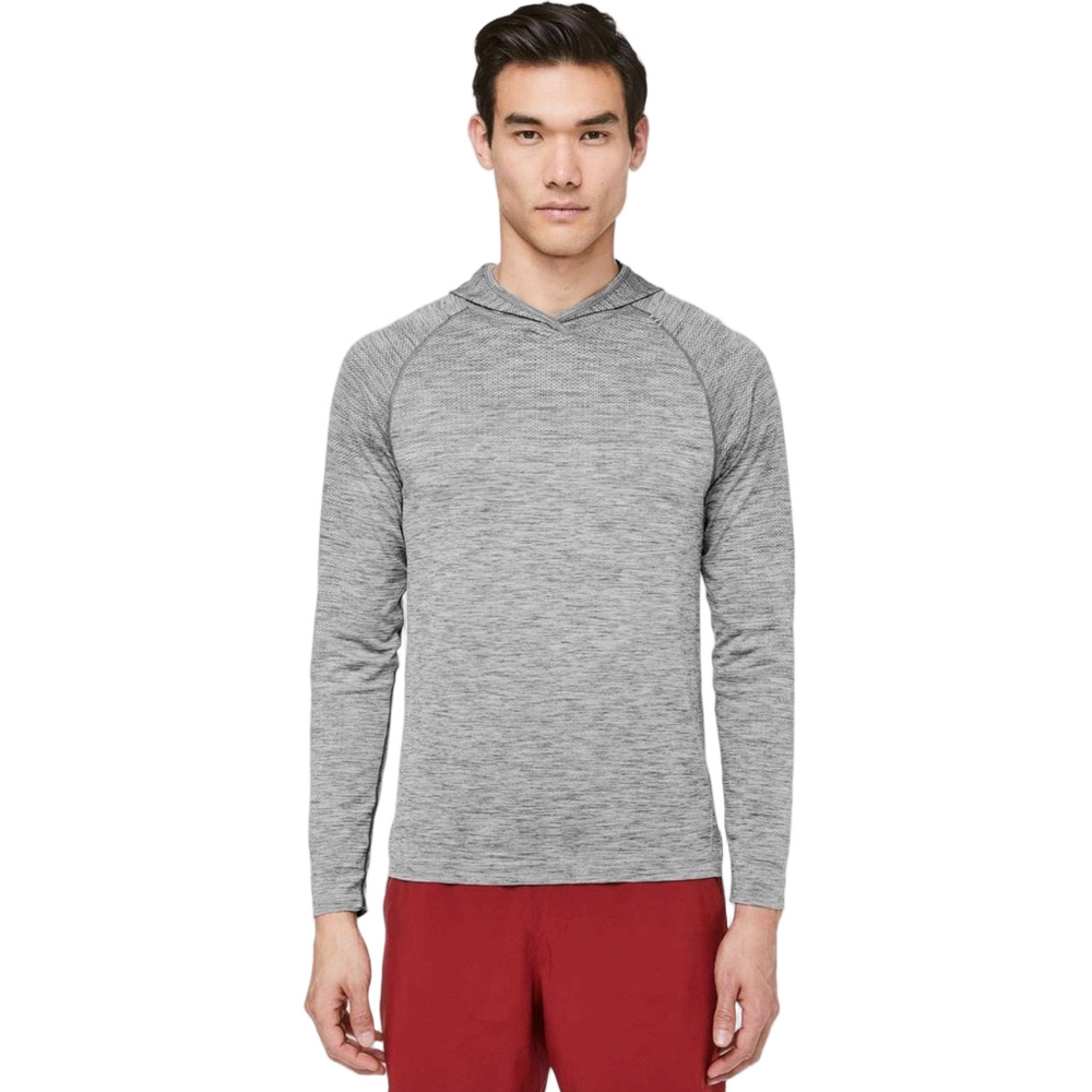 Lululemon Men's Metal Vent Tech Hoodie Gray Pullover Shirt Size MEDIUM
